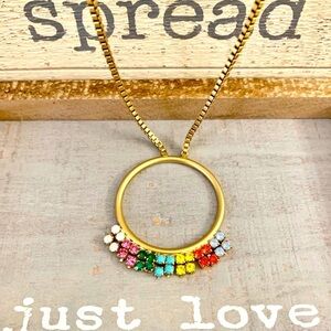 Loren Hope -Emma Pendant Lobster Clasp Colorful Crystals Necklace